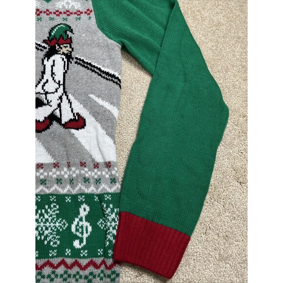 NWOT Ugly‎ Chirstmas Sweater Unisex XL Red Beatles Abbey Road Pullover Holiday - Picture 6 of 9